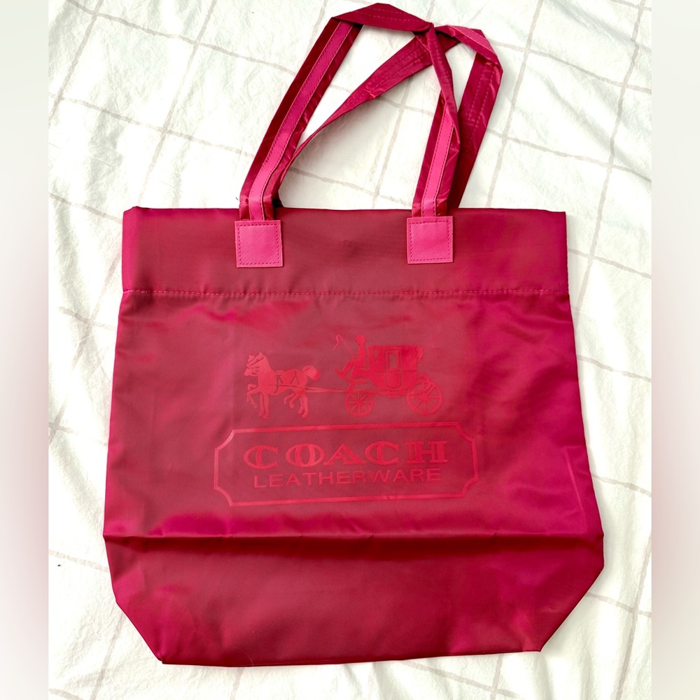 Coach Nylon Tote Bag Magenta NWOT